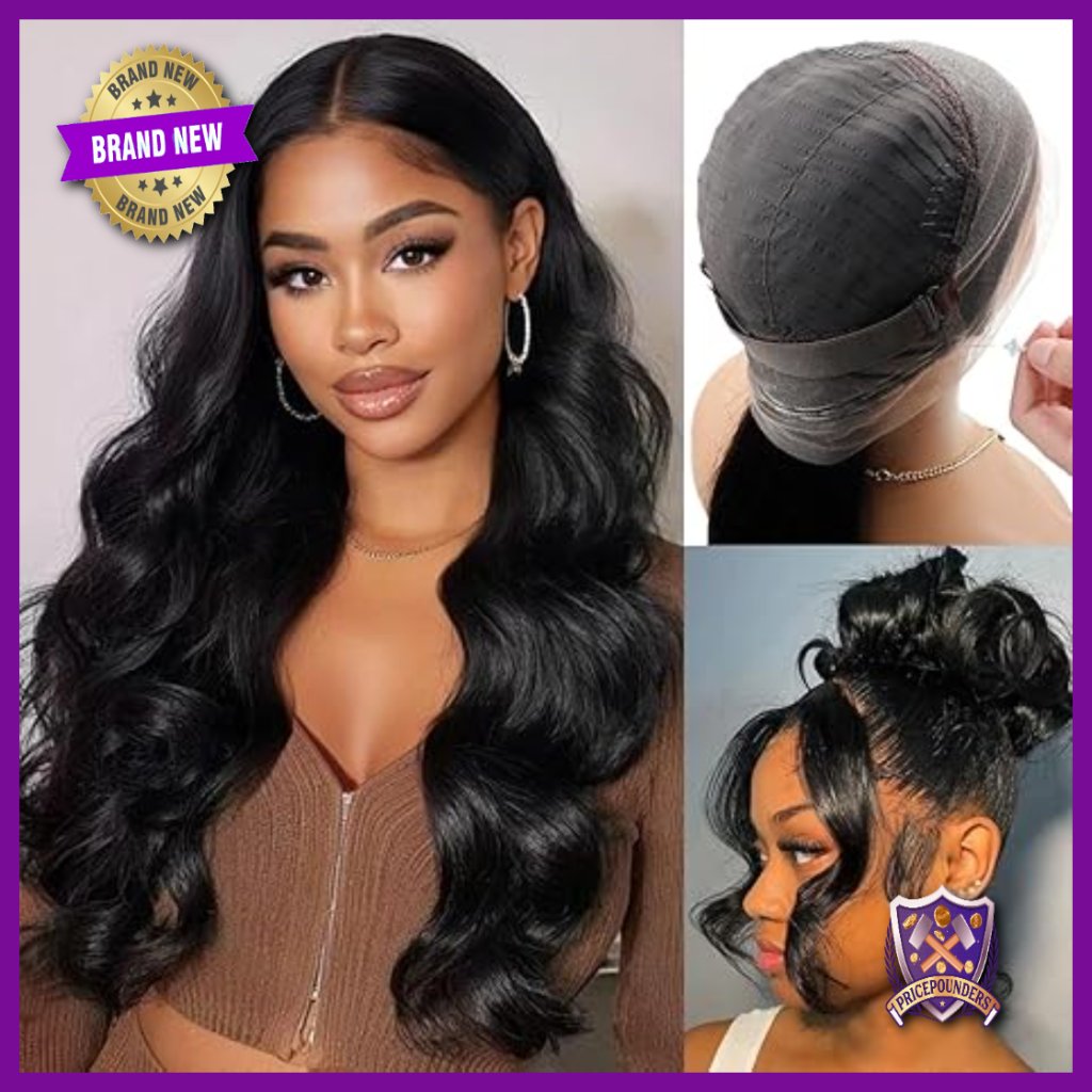 360 Lace Front Human Hair Wig Pre Plucked 220% Density Glueless Drawstring